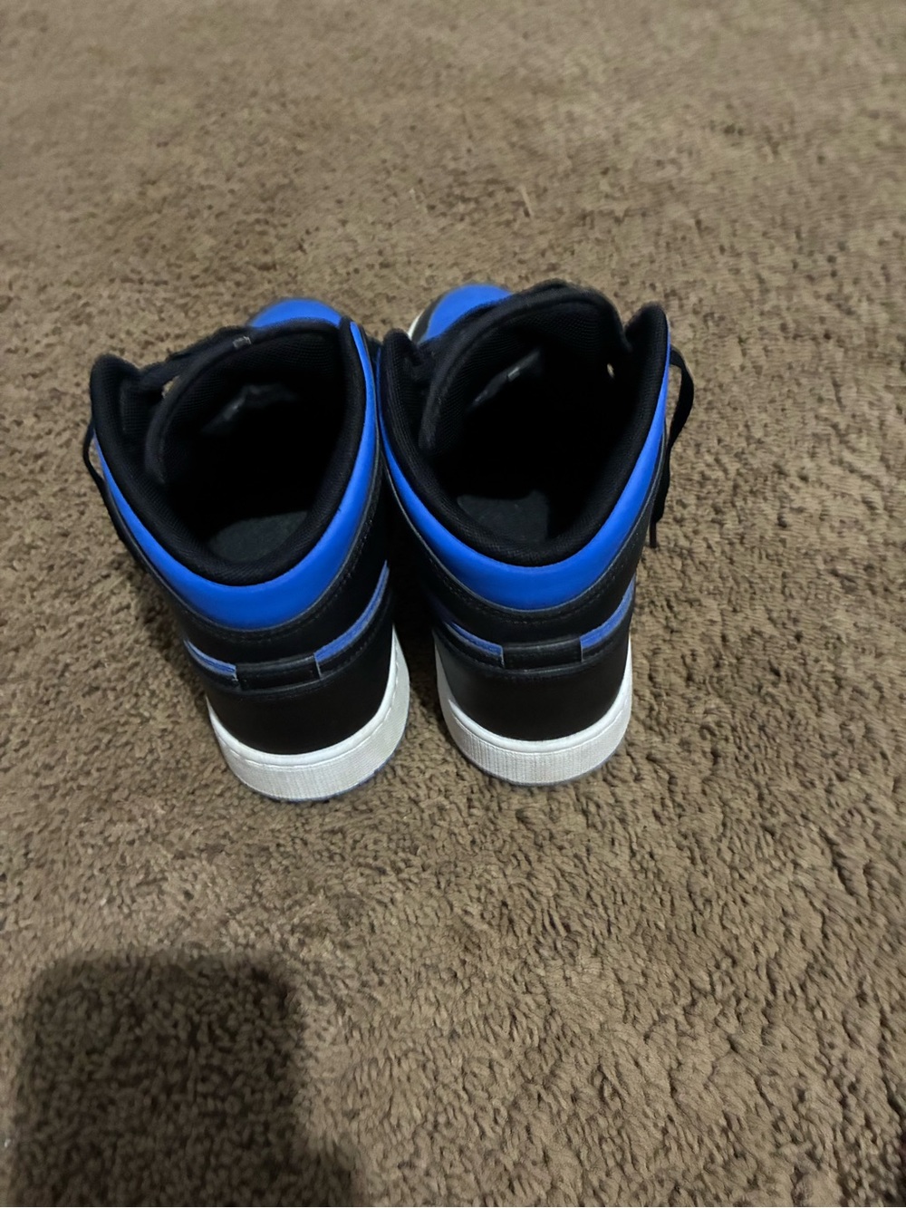 Jordan Kids High-Top Sneakers in Black and Blue